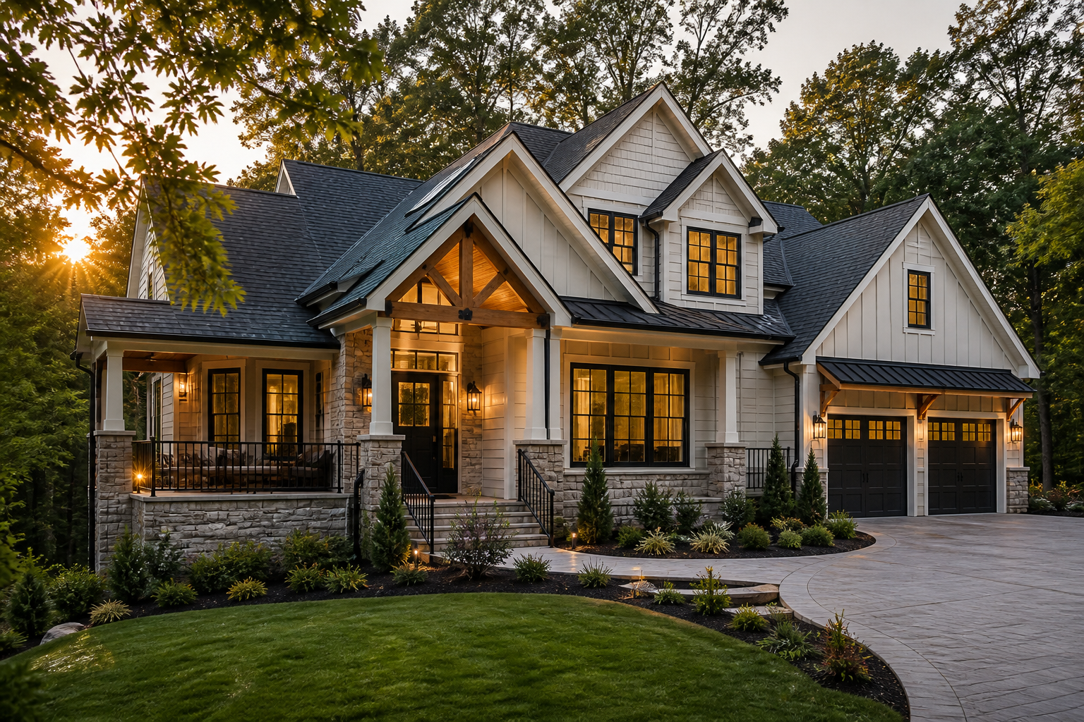Premium full exterior improvement inspiration with coordinated entry, siding, windows, and landscaping